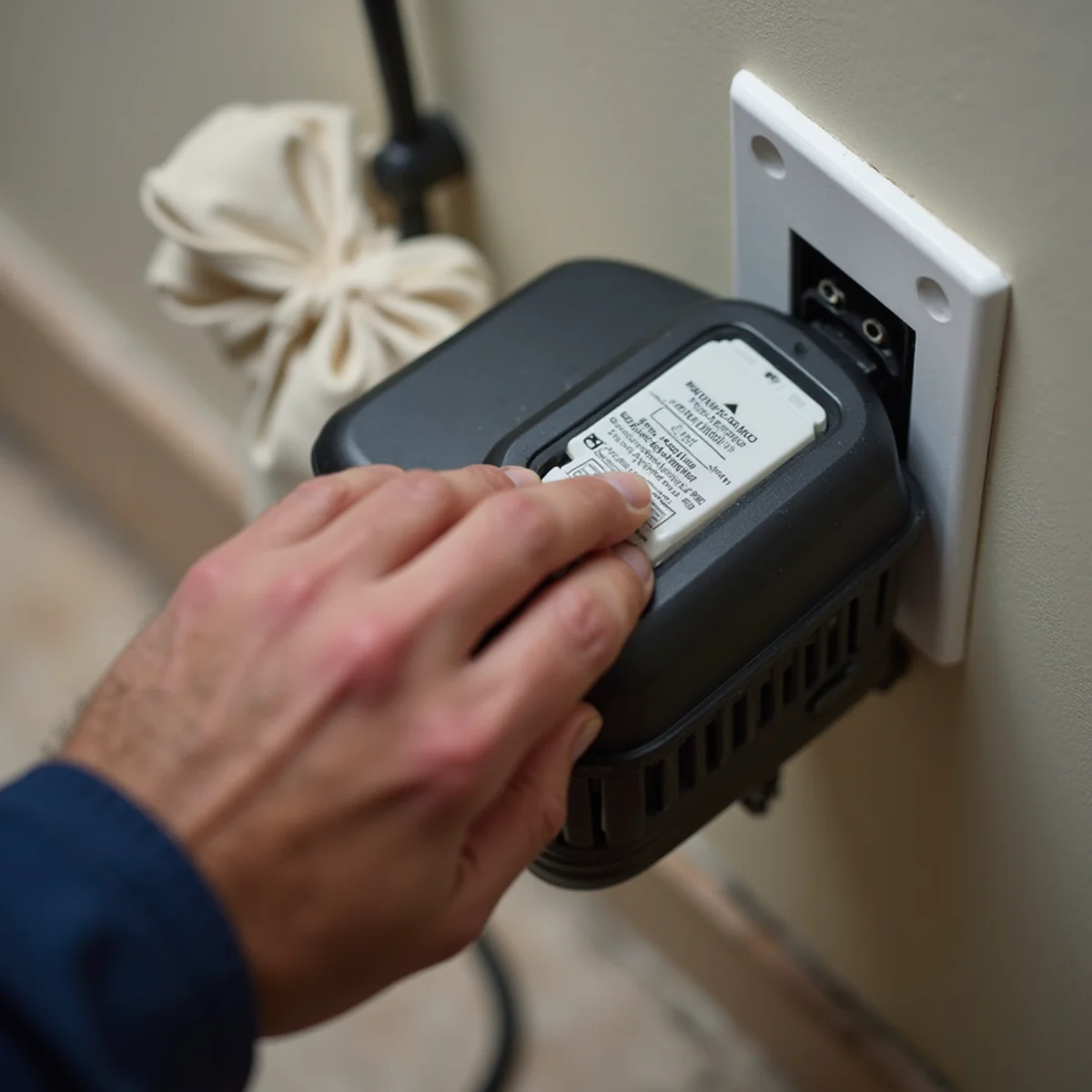 Testing power to a sump pump at a GFCI outlet in a New Jersey basement