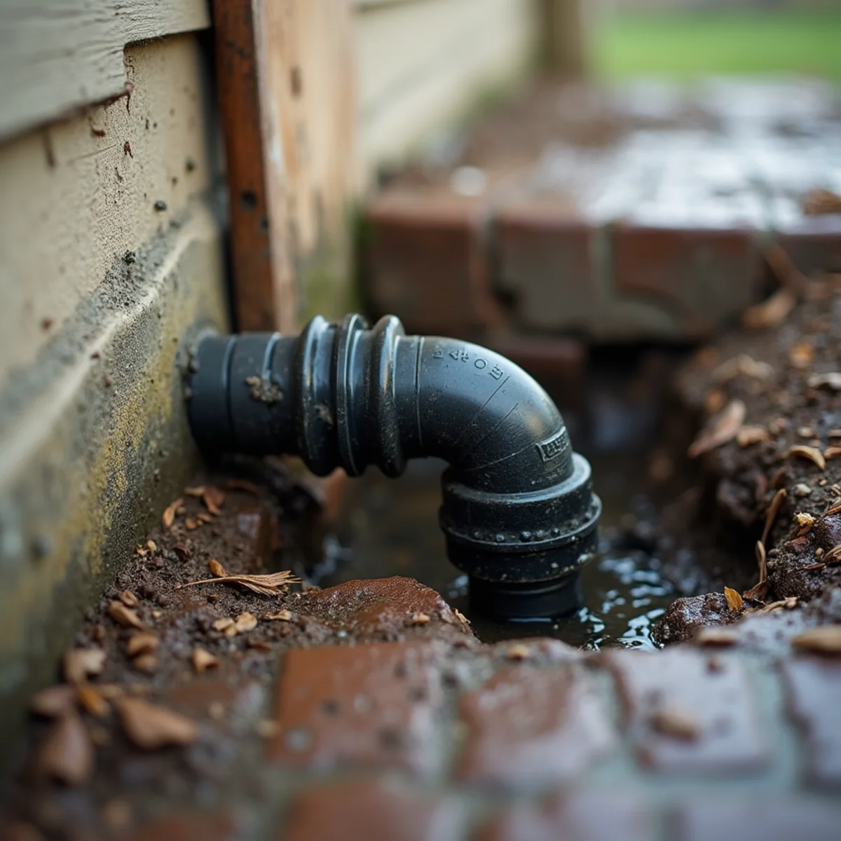 Checking a sump pump discharge line where it exits the home