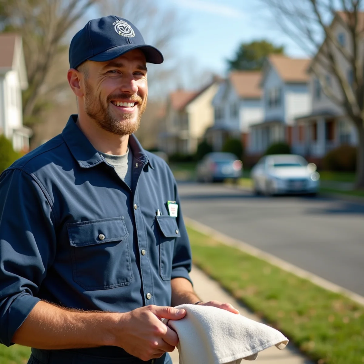 A residential street of older homes in Clark, NJ that Hydrosphere plumbers serve