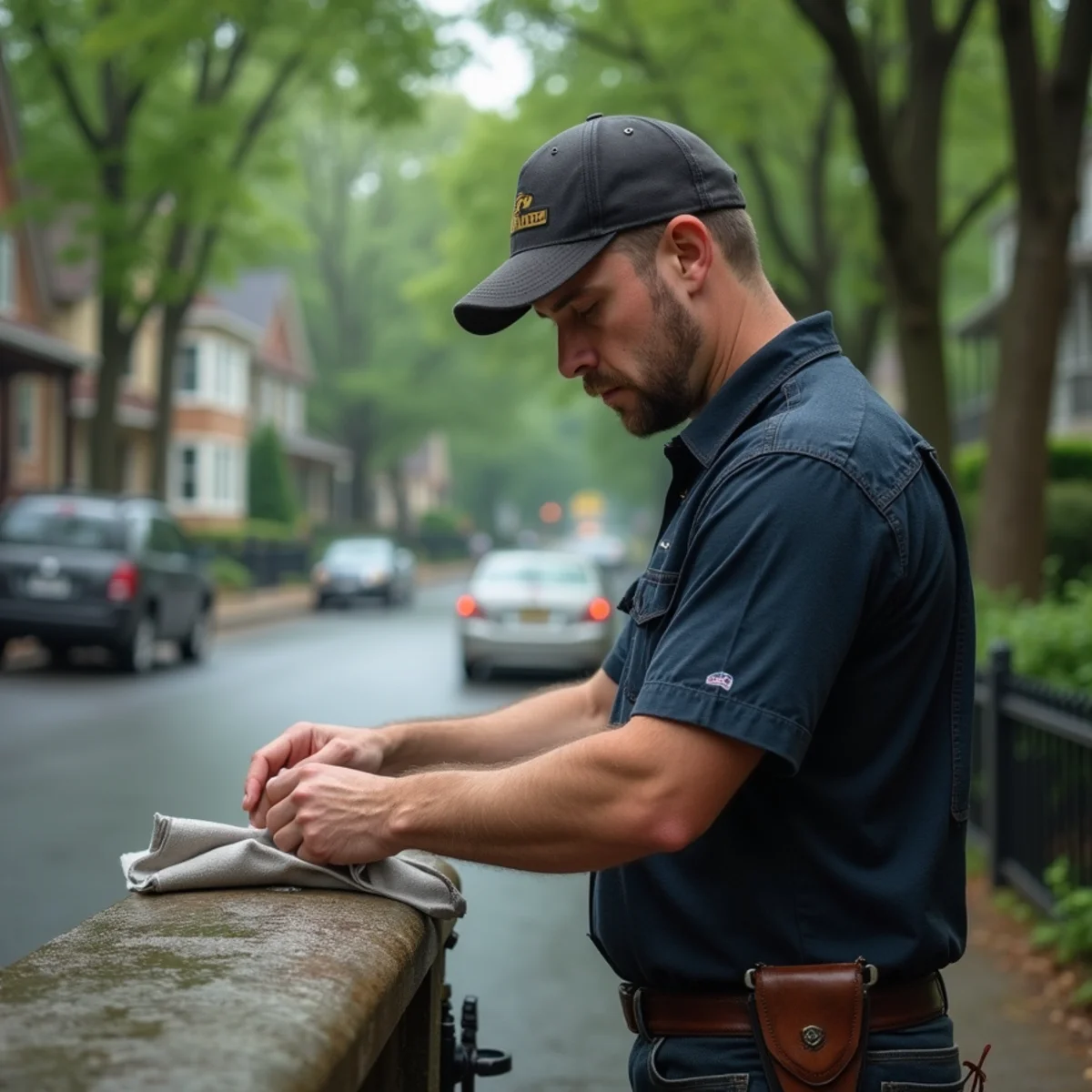 A residential street of older homes in Cranford, NJ that Hydrosphere plumbers serve