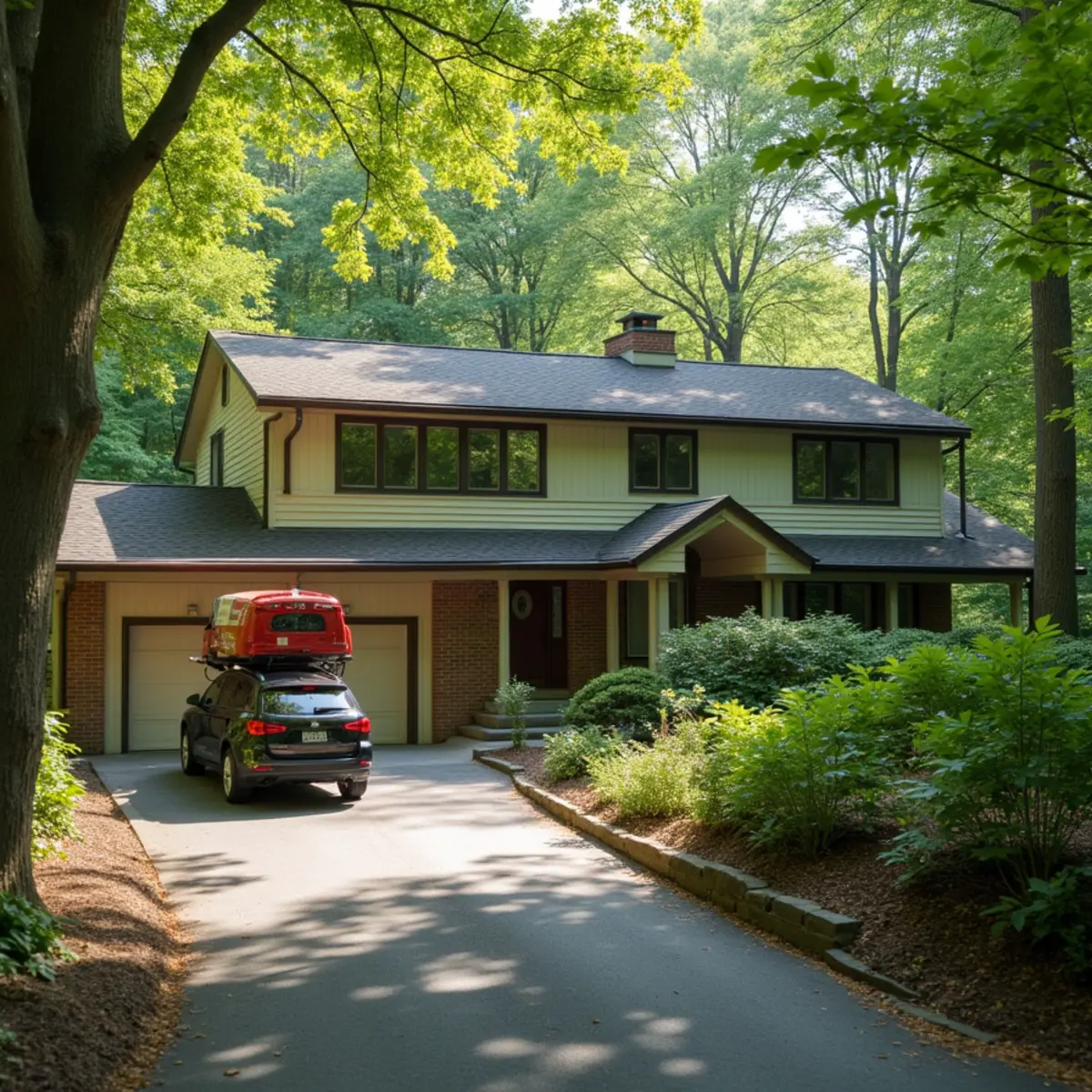 A residential street of older homes in Mountainside, NJ that Hydrosphere plumbers serve